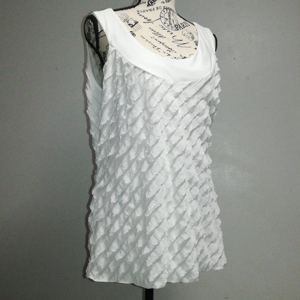Janeric ruffles sleeveless tops size XL - Picture 4 of 14